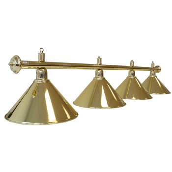 Billardlampe, Elegance, messing, 4 Schirme, Ø 35 cm, 180 cm