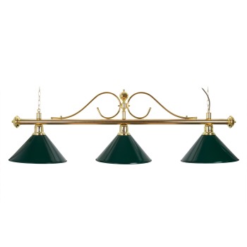 Billardlampe, Classic, grün, 3 Schirme, Ø 35 cm, 157 cm