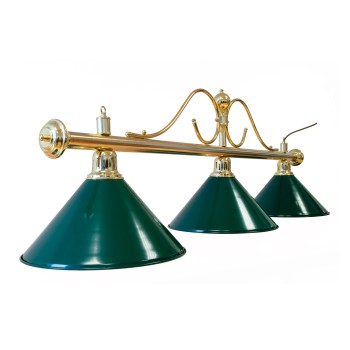 Billardlampe, Classic, grün, 3 Schirme, Ø 35 cm, 157 cm
