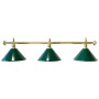 Billardlampe, Evergreen, grün, 3 Schirme, Ø 35 cm, 150 cm