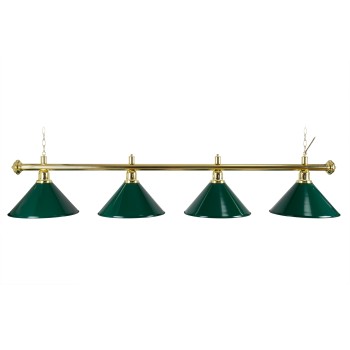 Billardlampe, Evergreen, grün, 4 Schirme, Ø 35 cm, 180 cm