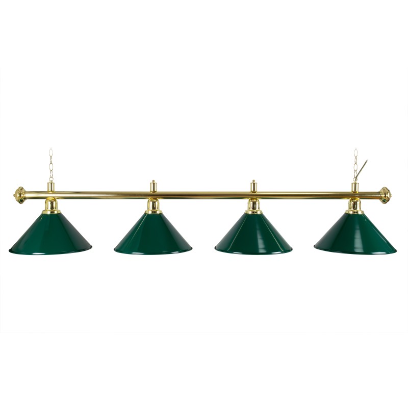Billardlampe, Evergreen, grün, 4 Schirme, Ø 35 cm, 180 cm