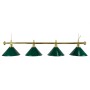 Billardlampe, Evergreen, grün, 4 Schirme, Ø 35 cm, 180 cm