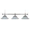 Billardlampe, Memory, weiß-braun, 3 Schirme, Ø 44 cm, 122 cm