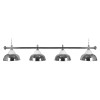 Billardlampe, Crown, silber, 4 Schirme, Ø 38 cm, 146 cm