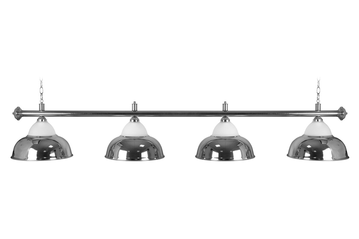 Billardlampe, Crown, silber, 4 Schirme, Ø 38 cm, 146 cm