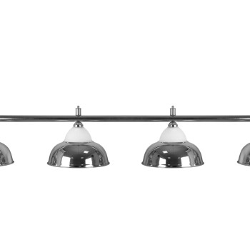 Billardlampe, Crown, silber, 4 Schirme, Ø 38 cm, 146 cm