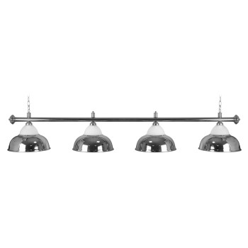 Billardlampe, Crown, silber, 4 Schirme, Ø 38 cm, 146 cm