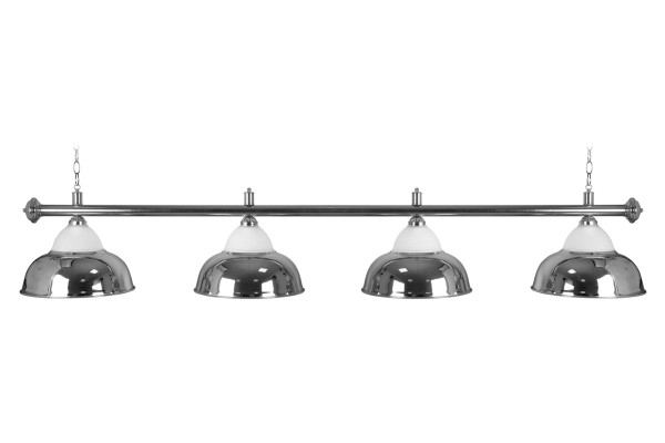 Billardlampe, Crown, silber, 4 Schirme, Ø 38 cm, 146 cm