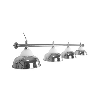 Billardlampe, Crown, silber, 4 Schirme, Ø 38 cm, 146 cm