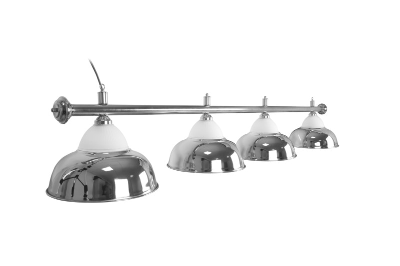 Billardlampe, Crown, silber, 4 Schirme, Ø 38 cm, 146 cm