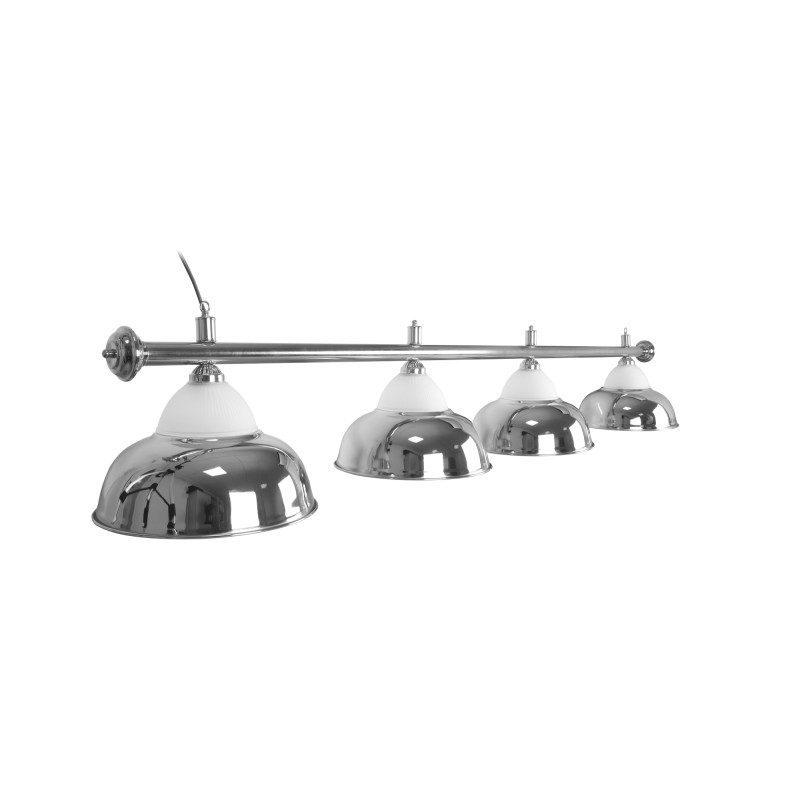 Billardlampe, Crown, silber, 4 Schirme, Ø 38 cm, 146 cm Billardlampe, Crown, silber, 4 Schirme, Ø 38 cm, 146 cm