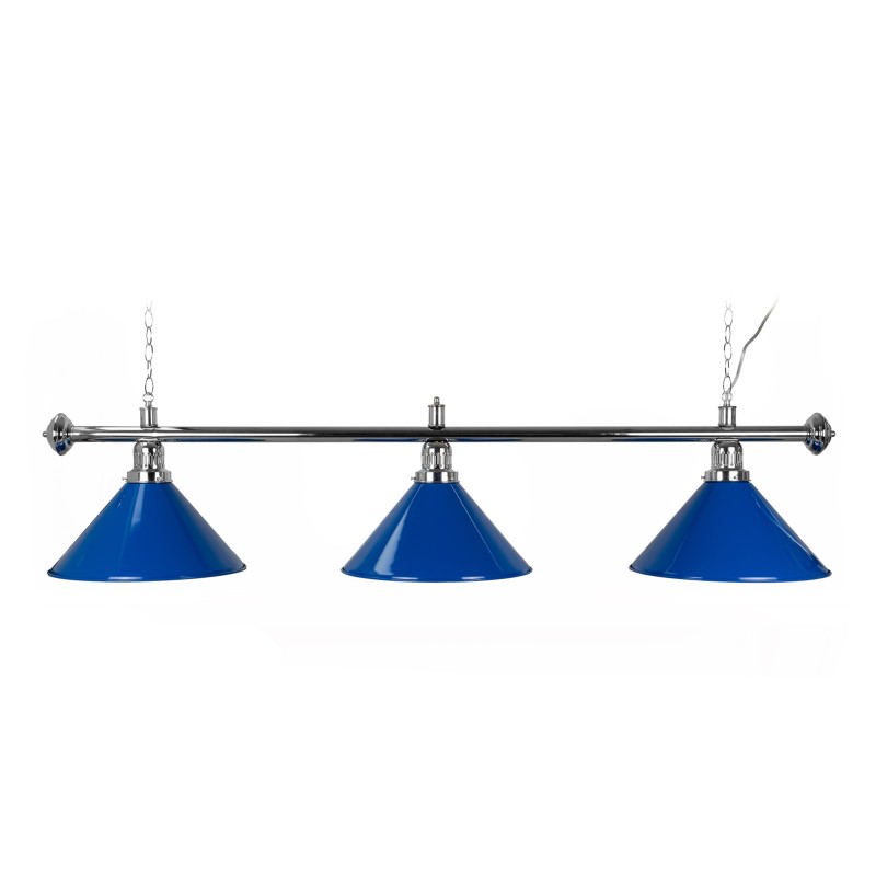 Billardlampe, Blue Light, 3 Schirme, blau, Ø 35 cm, 150 cm Billardlampe, Blue Light, 3 Schirme, blau, Ø 35 cm, 150 cm