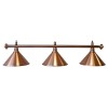 Billardlampe, Elegance, bronze, 3 Schirme, Ø 35 cm, 150 cm