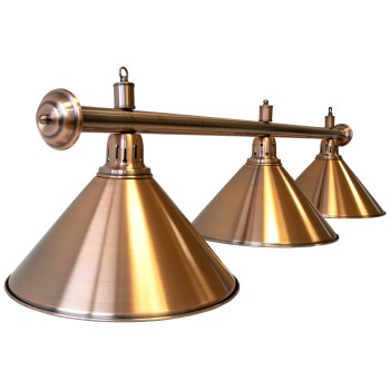 Billardlampe, Elegance, bronze, 3 Schirme, Ø 35 cm, 150 cm