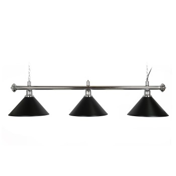 Billardlampe, Blacklight, schwarz, 3 Schirme, Ø 35 cm, 150 cm