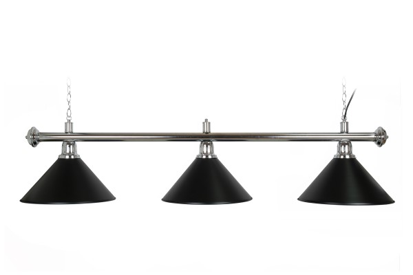 Billardlampe, Blacklight, schwarz, 3 Schirme, Ø 35 cm, 150 cm