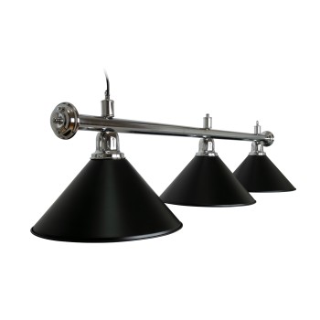 Billardlampe, Blacklight, schwarz, 3 Schirme, Ø 35 cm, 150 cm