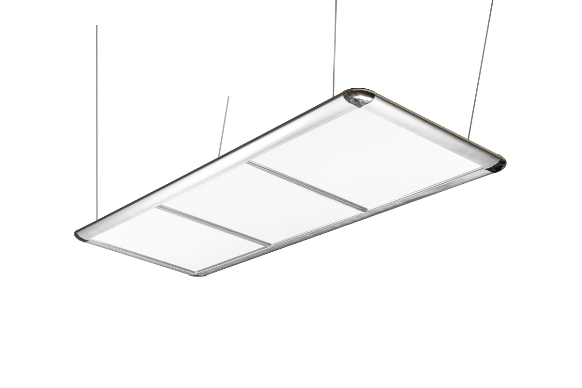 Billardlampe, LED Flat, silber, 195 x 70 x 6,5 cm