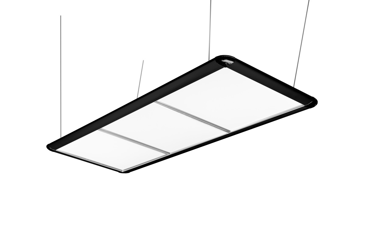 Billardlampe, LED Flat, schwarz, 195 x 70 x 6,5 cm