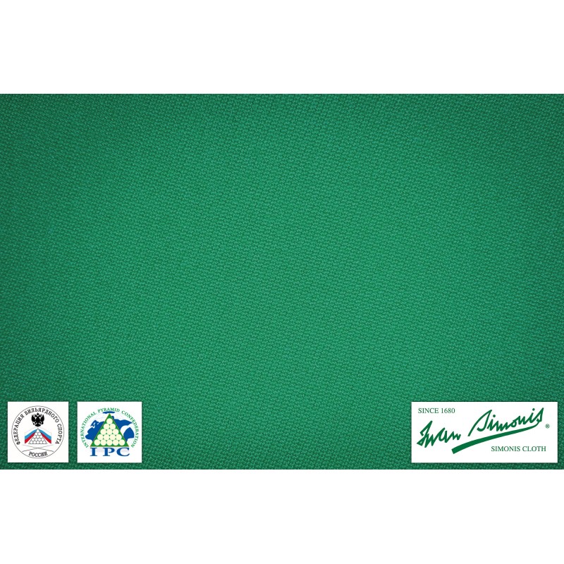 Billard-Tuch, Simonis Rus Pro 950, gelbgrün, 195 cm Billard-Tuch, Simonis Rus Pro 950, gelbgrün, 195 cm