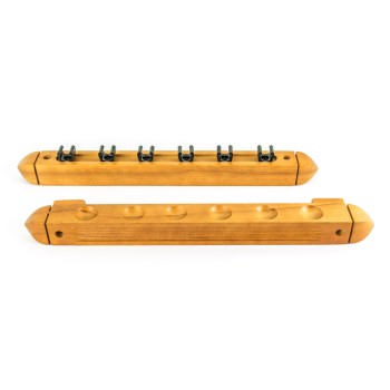 Queue-Wandhalter, Roman, 40 cm, für 6 Billardqueues, eiche