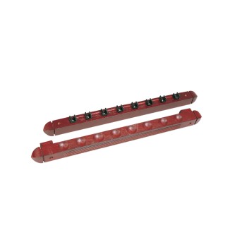 Queue-Wandhalter, Roman, 45 cm, für 8 Billardqueues, mahagoni