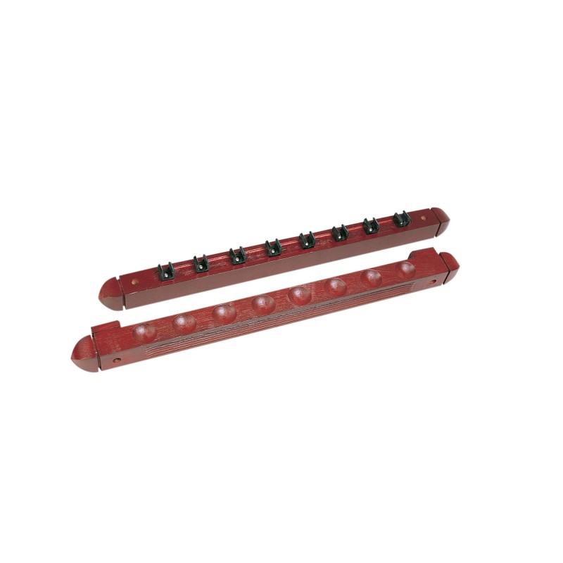 Queue-Wandhalter, Roman, 45 cm, für 8 Billardqueues, mahagoni
