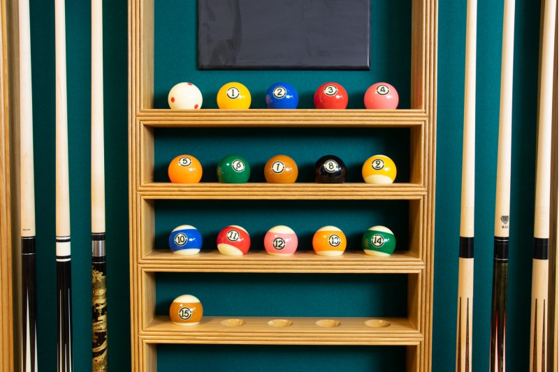 Queuehalter, für 6 Billardqueues Wall Rack, eiche