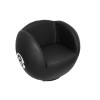 Sessel No. 8, kugelförmig, schwarz