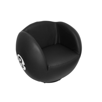 Sessel No. 8, kugelförmig, schwarz