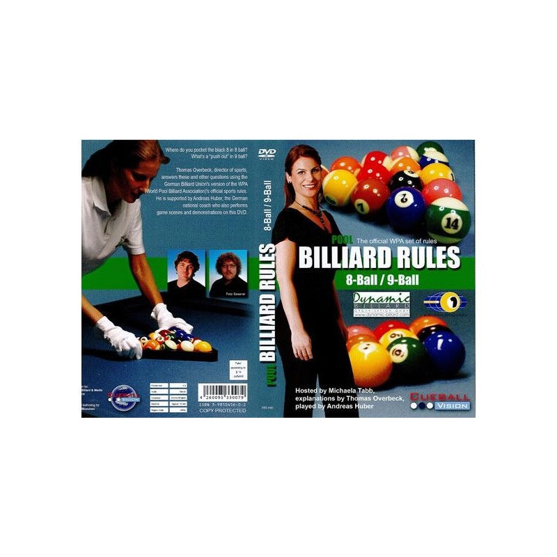 DVD, Pool Billiard Rules 8-Ball/9-Ball, englisch, 76 min.