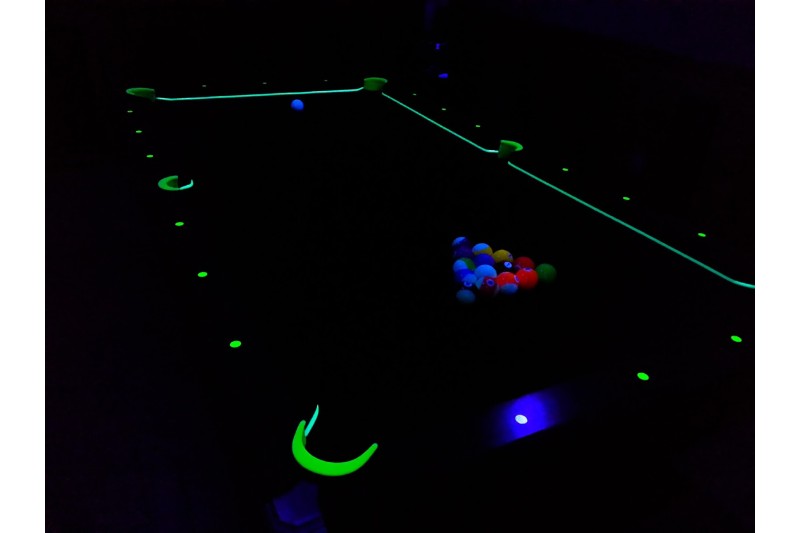 Billardkugelset, Pool, Aramith Glow in the dark, 57,2 mm