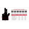 Handschuh, Cuetec Axis, 3-Finger, schwarz-rot, für linke Hand