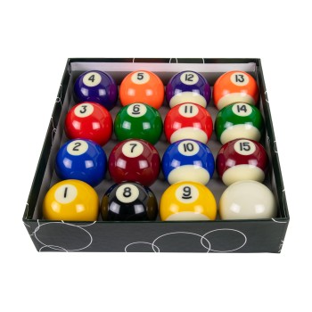 Billardkugelset, Classic Pool-Design, Sondergröße, 50,8 mm