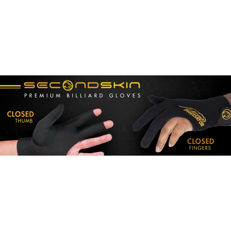Handschuh, Predator Second Skin, 3-Finger, schwarz-gelb, geschlossener Daumen, für linke Hand Handschuh, Predator Second Skin, 3-Finger, schwarz-gelb, geschlossener Daumen, für linke Hand