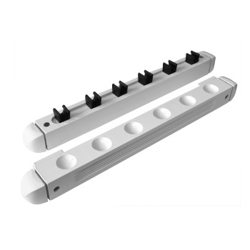 Queue-Wandhalter, Roman, 40 cm, für 6 Billardqueues, weiß