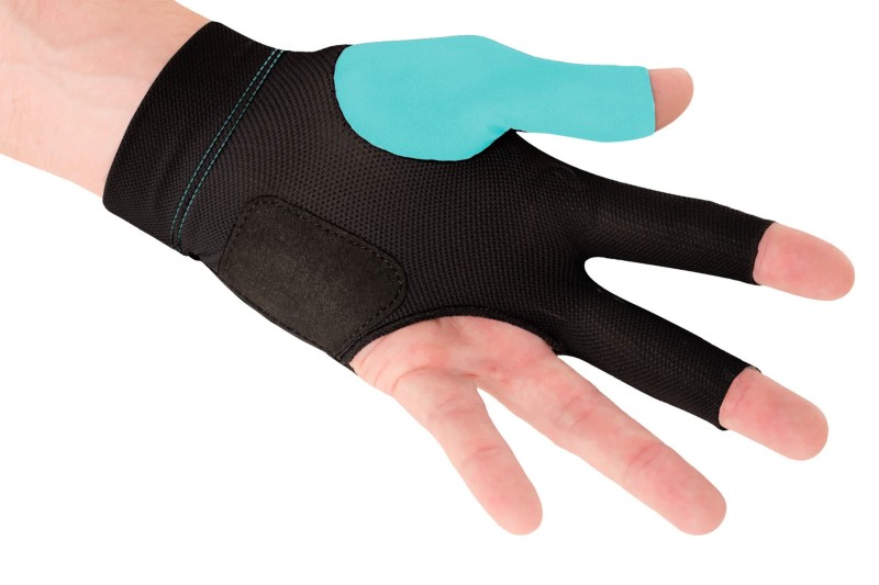 Handschuh, Predator Second Skin, 3-Finger, Albin Ouschan Teal, für linke Hand, XXL