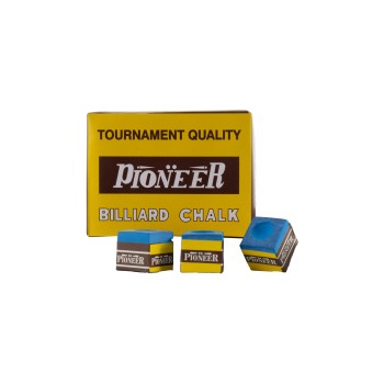 Billard-Kreide, Pioneer, blau, 12er Pack