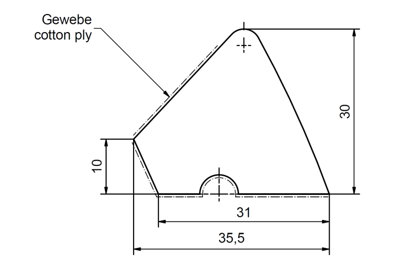 Bandengummi, Carambol, K-79 Artemis, 175 cm, 6 Teile