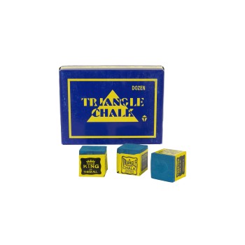 Billard-Kreide, Triangle, blau, 12er Pack