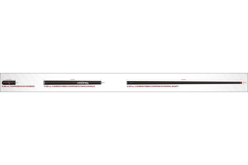 Billardqueue, Pool, Cuetec Jump Cynergy Propel, red, Schnellverschluss