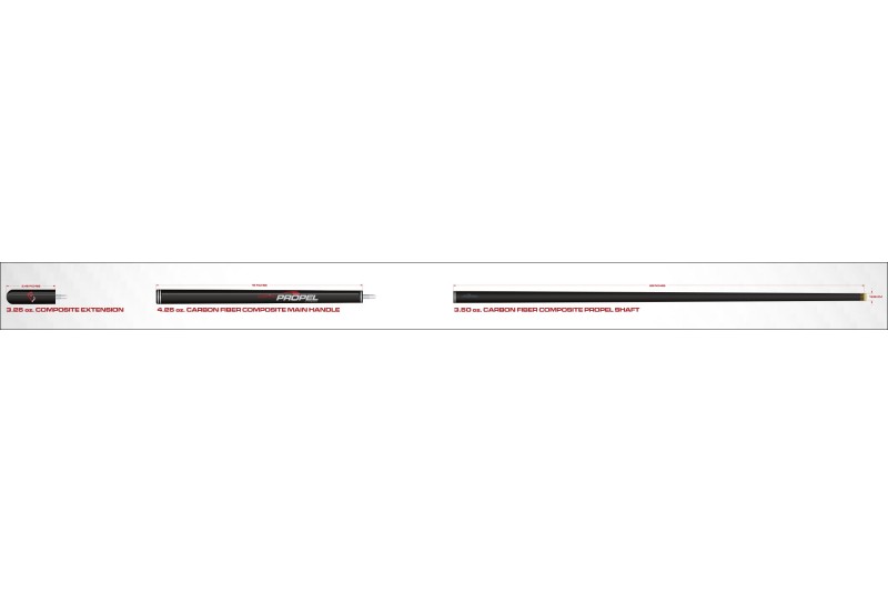 Billardqueue, Pool, Cuetec Jump Cynergy Propel, schwarz, Schnellverschluss