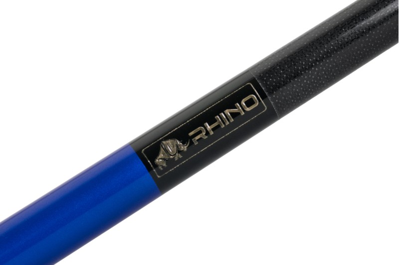 Billardqueue, Pool, RHINO Carbon, blau, einteilig