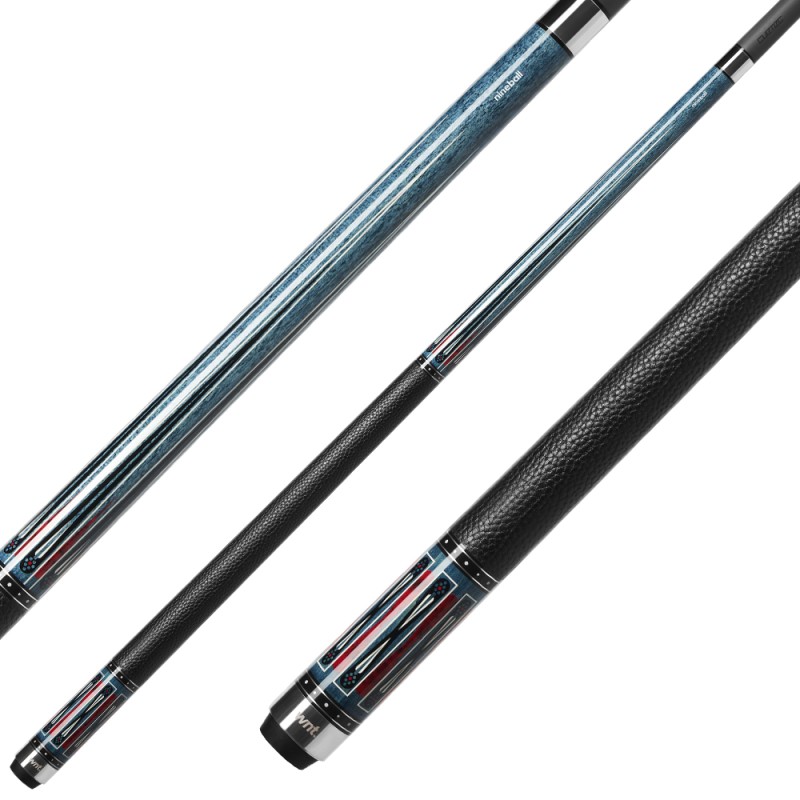 Billardqueue, Pool, Cuetec Cynergy Nineball Blue Stain LTW, 3/8x14