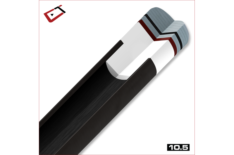 Oberteil, Pool, Cuetec Cynergy CT-15K Carbon, Radial, 10.5mm