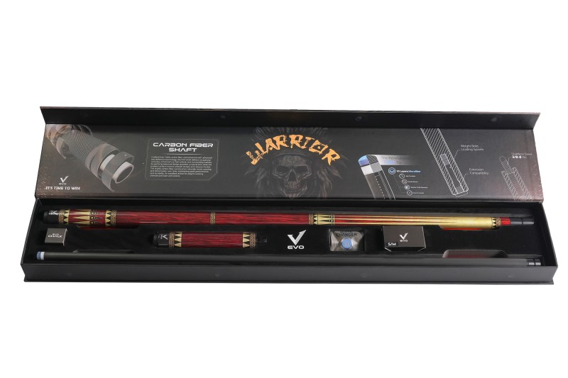 Billardqueue, Pool, EVO Warrior Maxbing Edition, Ember Sunset Komplettset, 12.5mm, Radial