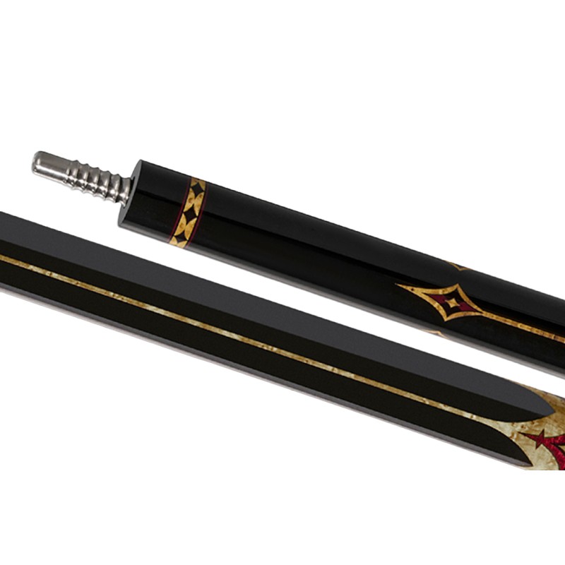 Billardqueue, Pool, EVO Crown Maxbing Edition, Royal Black Leather Komplettset, 12.5mm, Radial
