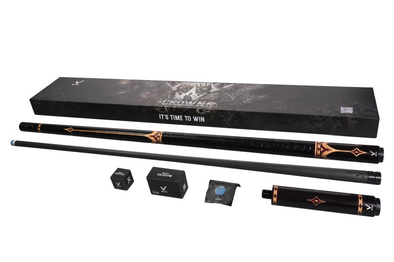 Billardqueue, Pool, EVO Crown Maxbing Edition, Royal Black Leather Komplettset, 12.5mm, Radial