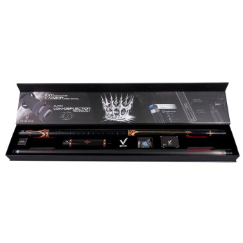 Billardqueue, Pool, EVO Crown Maxbing Edition, Royal Black Leather Komplettset, 12.5mm, Radial